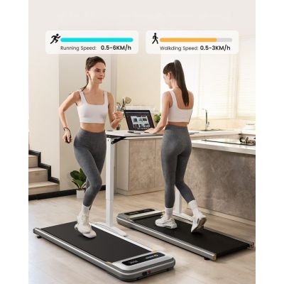 27. Urevo U1 Smart Walkingpad Treadmill + TUCKANO Electrically Adjustable Desk Black/Walnut