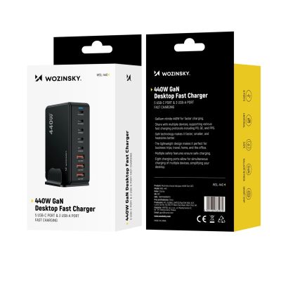 5. Wozinsky WSL-440 440W GaN QC3 Charging Station - Black