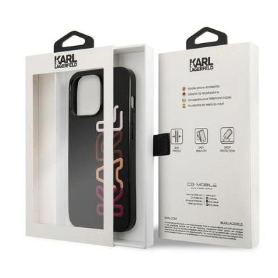 8. Karl Lagerfeld Multipink Brand Case for iPhone 13 Pro / iPhone 13 - Black
