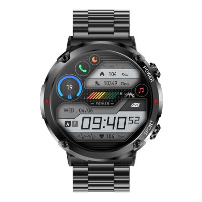 4. Gravity GT21-1+ Smartwatch Black Silicone Strap