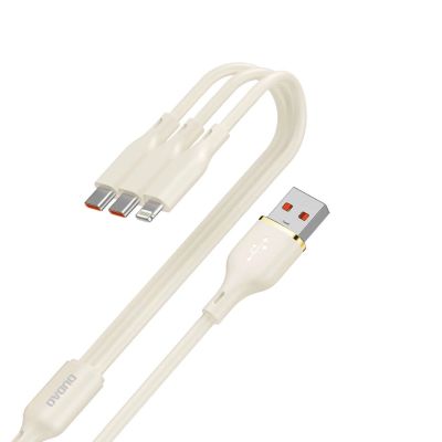 2. Dudao L7SE 3in1 USB-A - 2x USB-C / Lightning 66W Cable 1.2m - beige