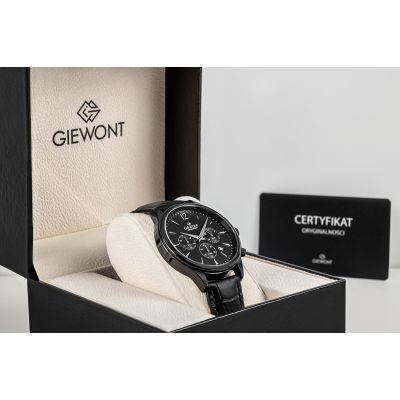 7. Giewont Chronograph Sapphire Black Men's Watch GW6310-A1