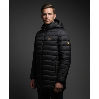 6. Geographical Norway men's jacket AMIGOMAP LONG HOOD DB BLACK MEN 233 BLACK (WZ5085H/GN-NOIR)