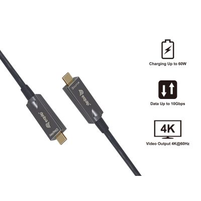 4. Equip Active Optical Cable USB-C - M/M - 5.0m - PD 60W - 4K/60Hz - 10Gbps - Video+Data+PD