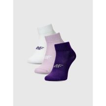 Girls' casual ankle socks (SET OF 3) 4F 4FJWMM00USOCF497-95S