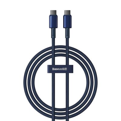Baseus Tungsten Gold USB-C / USB-C 100W Cable 1m - Navy Blue