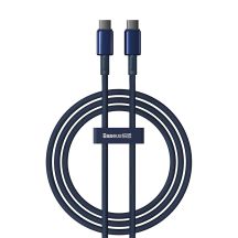 Baseus Tungsten Gold USB-C / USB-C 100W Cable 1m - Navy Blue