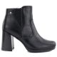 7. Women's ankle boots with a block heel and platform, insulated, black, M.Daszyński AF125B-1