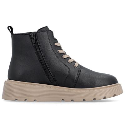 2. Women's leather ankle boots on a black platform Rieker 70405-01