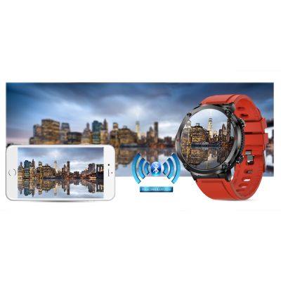 20. Gravity GT21-6 Smartwatch + Red Silicone Strap