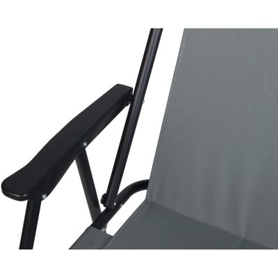14. CAMPING CHAIR WITH ARMRESTS 52x44x75CM FOLDING GRAY
