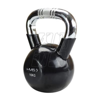 4. Kettlebell cast iron handle knurled chrome HMS KTC16 BLACK