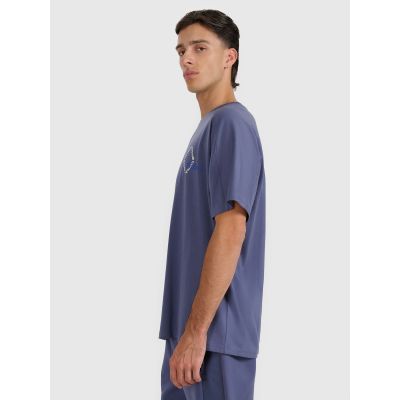 3. Men's oversize printed T-shirt 4F 4FWAW25TTSHM2401-32S