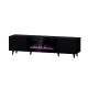 2. PAFOS EF TV cabinet with electric fireplace 180x42x49 black matt