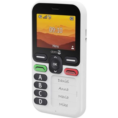 4. Doro Leva X10 6.1 cm (2.4") 117 g Black, White Phone for seniors