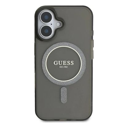 3. Guess IML Glitter Circle MagSafe case for iPhone 16 - black