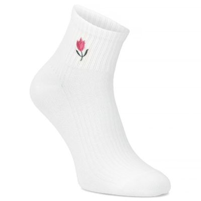 7. Women's high bamboo cream socks Filippo SD-AN06