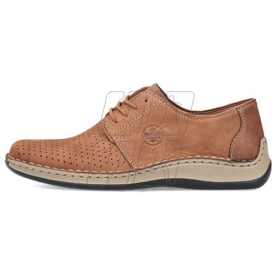 17. Openwork leather shoes Rieker M RKR528 brown