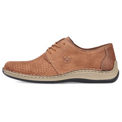 17. Rieker M RKR528 brown openwork leather shoes 