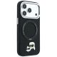 4. Karl Lagerfeld with Ring Stand 360 Karl & Choupette Heads Pin MagSafe Case for iPhone 18 Pro / 17 Pro - Black