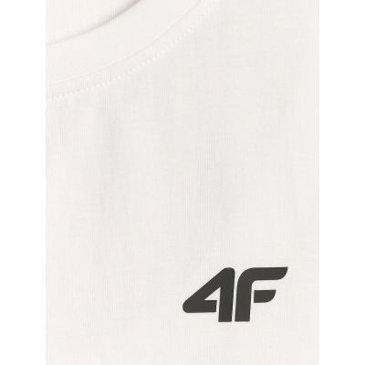 5. Men's sleeveless regular plain t-shirt 4F 4FRSS26TSLEM367-10S