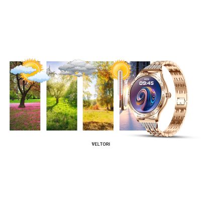 26. VELTORI VT350-1 Women's Smartwatch Rose Gold Bracelet