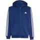 2. Men's adidas Essentials 3-Stripes Fleece Full-Zip Hoodie Navy Blue KY4144