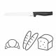 6. Fiskars 1054945 kitchen knife Stainless steel 1 pc. Bread knife