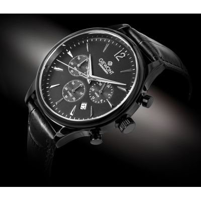 2. Giewont Chronograph Sapphire Black Men's Watch GW6310-A1