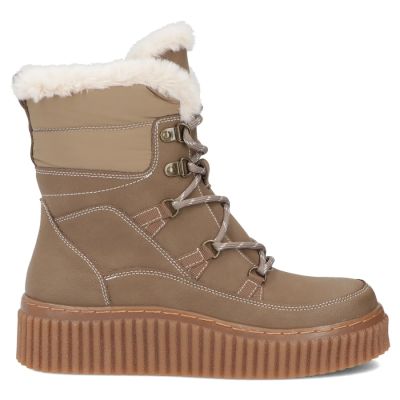 2. Beige Women’s Leather Platform Ankle Boots Filippo DBT7937