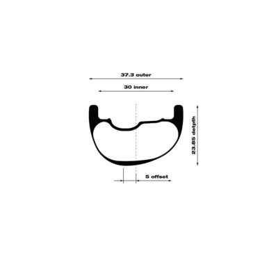 2. WTB Wheel CZR i30x29'' front 110x15 28 6 bolts