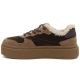 3. Brown and beige insulated leather platform shoes Kobbo 79665