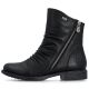 9. Rieker 74853-00 Waterproof Black Leather Ankle Boots for Women