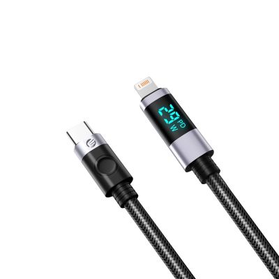 4. Orico LDC2L USB-C to Lightning PD 29W Cable with LED Display 480Mbps 2m - Black