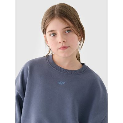 5. Girls' sweatshirt without a hood, 4F 4FJRSS24TSWSF1331-32S