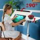 9. MACLEAN MOBILE DESK/LAPTOP STAND, WHITE, HEIGHT ADJUSTMENT 59-89CM, MAX. 30KG MC-121 W