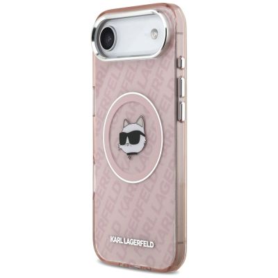 2. Karl Lagerfeld IML Choupette Head Logo MagSafe Case for iPhone 17 Air - Pink