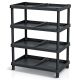 2. SHELVES SHOE RACK 4 LEVELS TASSY BLACK PROSPERPLAST