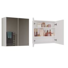 POLA BATHROOM CABINET 2 DOORS MIRROR WHITE