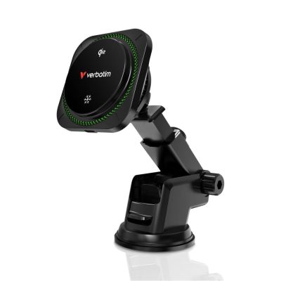 Verbatim Charge 'n' Drive Qi2 RGB Smartphone Black USB Wireless Charging Fast Charging Automatic