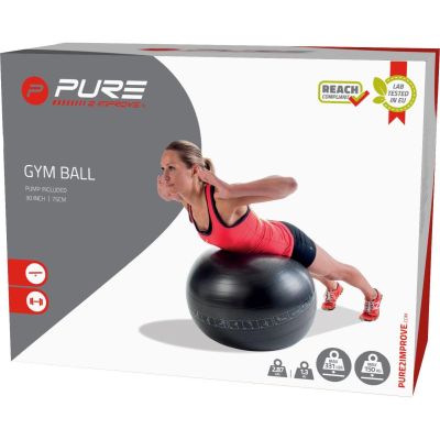 2. FITNESS BALL 75CM BLACK PURE 2 IMPROVE