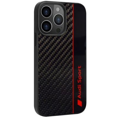 2. Audi Carbon Fiber Stripe iPhone 13 Pro / 13 6.1" black/black hardcase AUS-TPUPCIP13P-R8/D1-BK