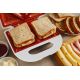 17. ELDOM SANDWICH MAKER ST11B RUDDY 750 W WHITE CERAMIC PLATES