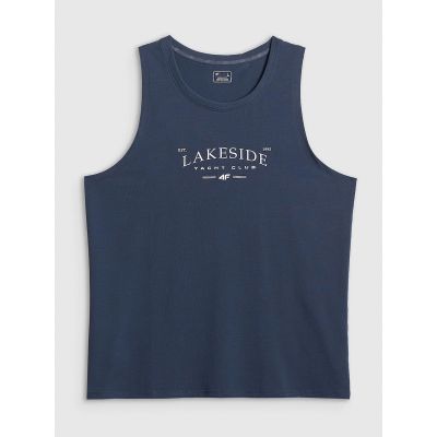 5. Men's regular sleeveless T-shirt with print 4F 4FRSS26TSLEM331-31S