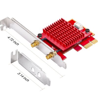 2. CUDY WE3000S AX5400 Wi-Fi 6 + BT 5.2 Network Card Intel AX210 PCIe Heatsink