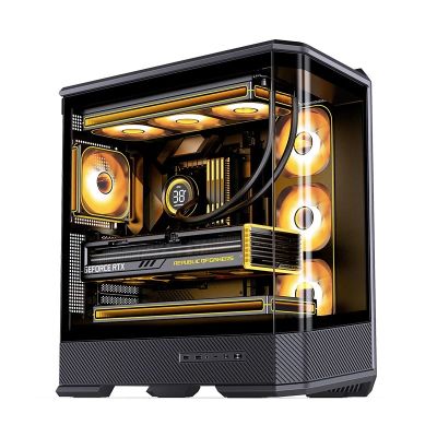 14. Jonsbo D400 PC Case, Midi Tower, ATX, Tempered Glass