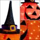 8. DECORATIVE PUMPKIN WITH HAT 68CM HALLOWEEN 30LED