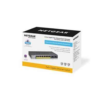 4. Switch Netgear GS110TP-300EUS 10p PoE 55W (PoE+: 8p) Managed Gigabit