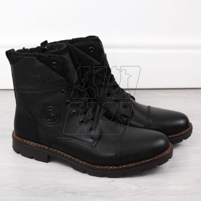 4. Leather boots insulated with wool Rieker M RKR296A black