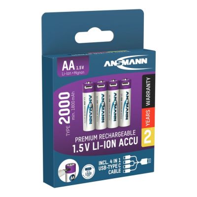 12. Ansmann 1312-0036 household battery Rechargeable AA battery Lithium-Ion (Li-Ion)